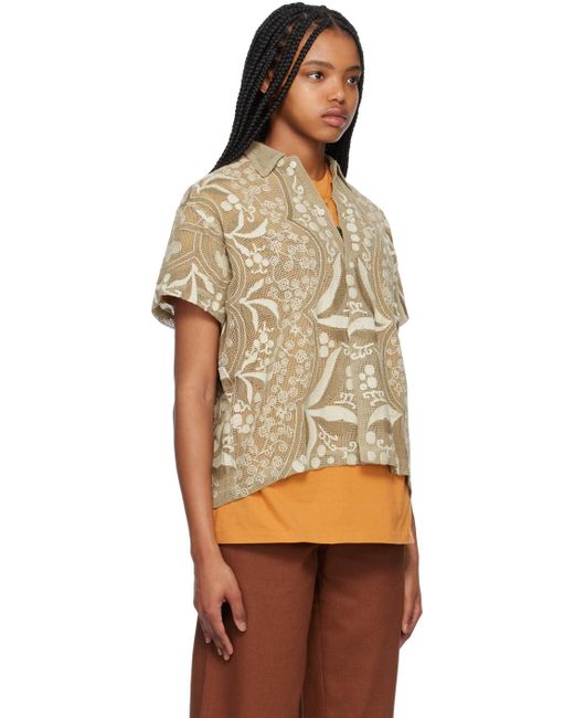 Bode Multicolor Brown Filigree Shirt