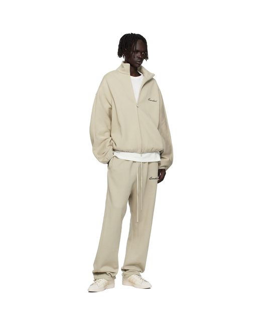 Fear Of God Natural Taupe Modern Fit Fleece Track Jacket for men