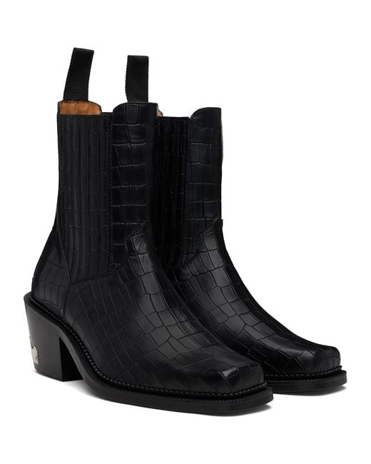 Toga Virilis Black Ssense Exclusive Croc Aj1255 Boots for men