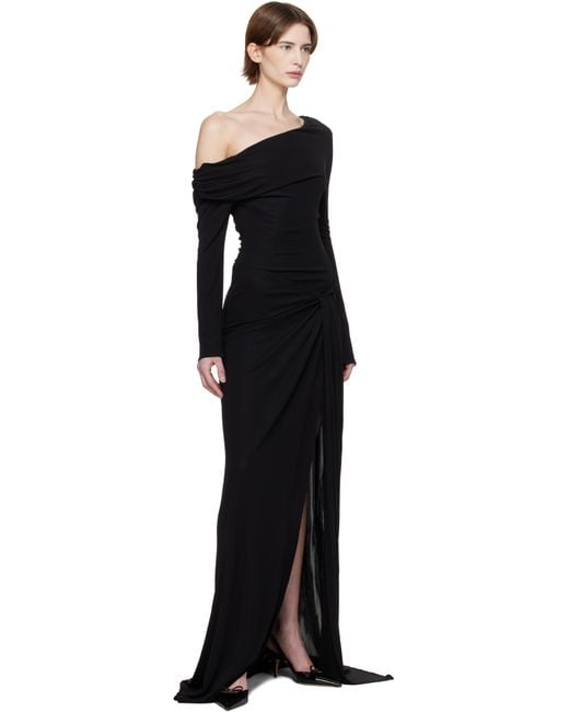 16Arlington Black Polyta Maxi Dress