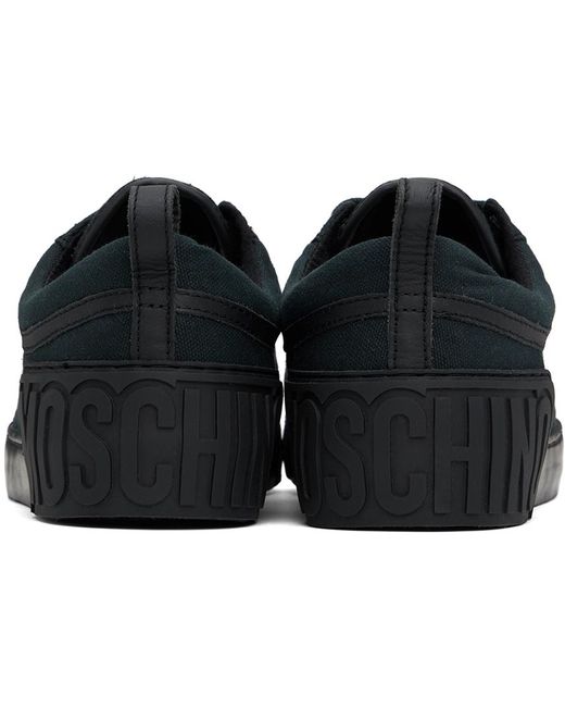 Moschino Black Maxi Logo Sneakers for men