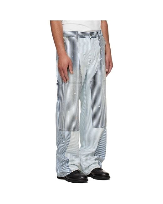 Cout de la Liberte Gray Max Hickory Stripe Union Work Jeans for men