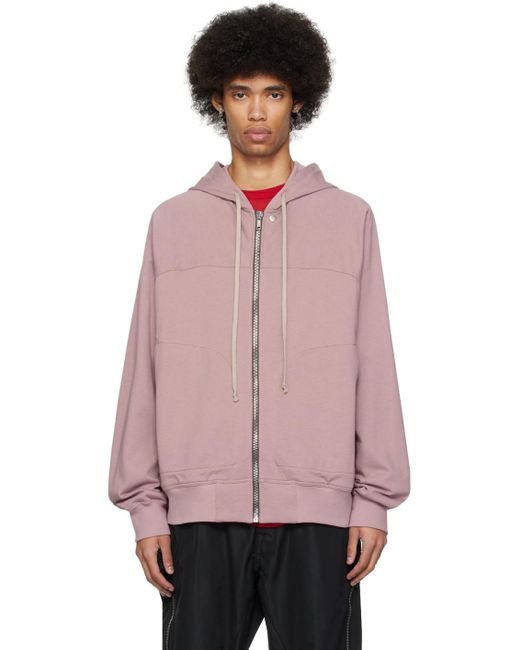 Pull à capuche rose à glissière Rick Owens pour homme en coloris Pink