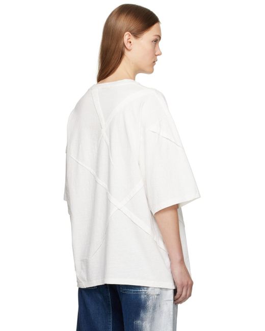T-shirt blanc à plis Undercover en coloris White