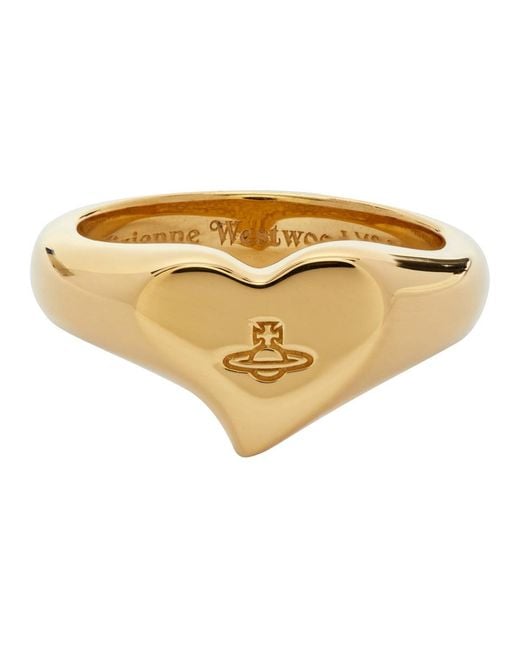 Vivienne Westwood Metallic Gold Marybelle Signet Ring for men