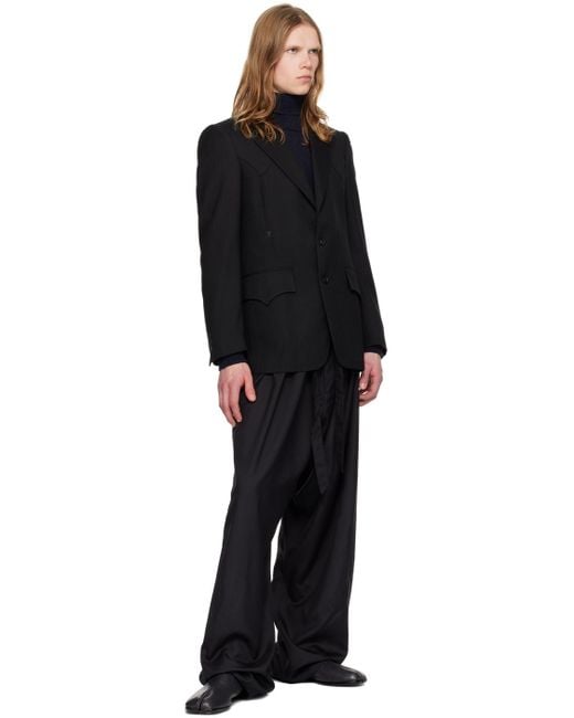Veston noir à épaulettes Maison Margiela pour homme en coloris Black