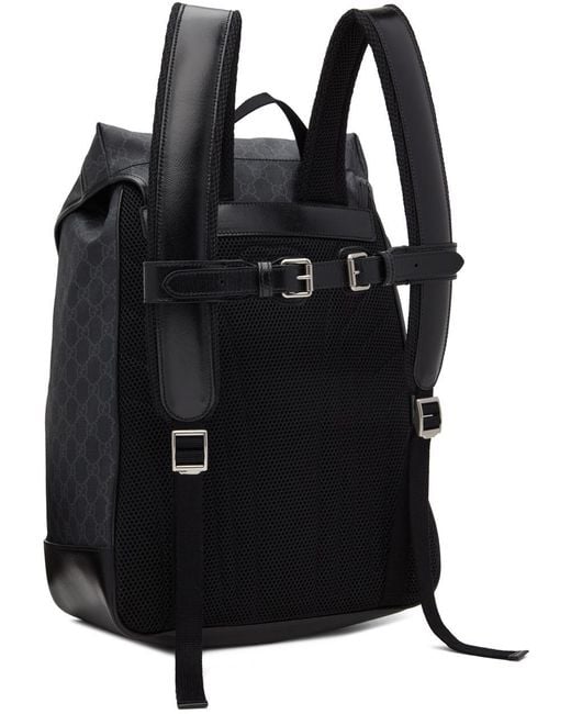 Gucci Black Interlocking G Backpack for men