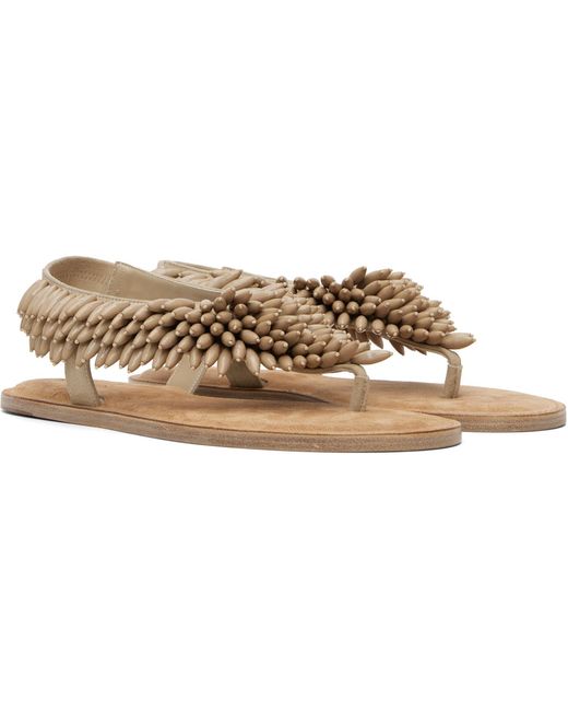 Balmain Black Suede & Beads Sandals