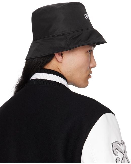 Off-White c/o Virgil Abloh Black Bookish Nyl Bucket Hat for men