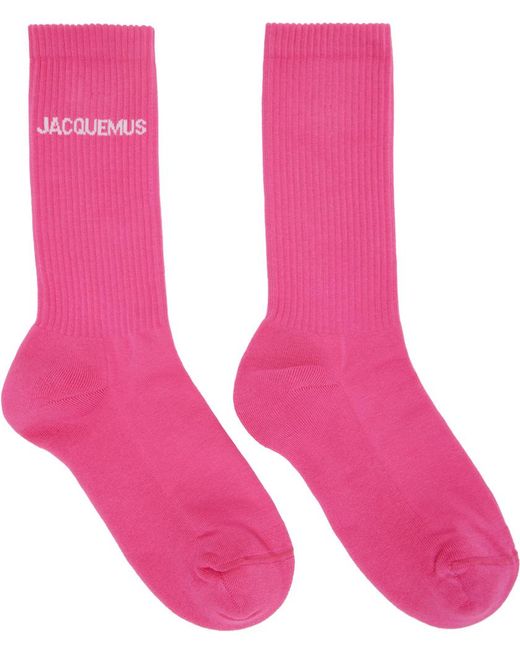 Jacquemus Pink Le Papier 'les Chaussettes ' Socks for men