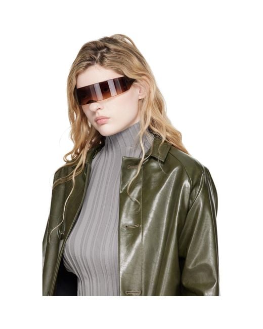 MM6 by Maison Margiela Black Ssense Exclusive Shield Sunglasses