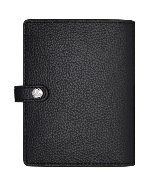 Vivienne Westwood Black Orb Passport Holder for men
