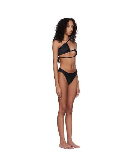 Rosetta Getty Black Recycled Nylon Bikini