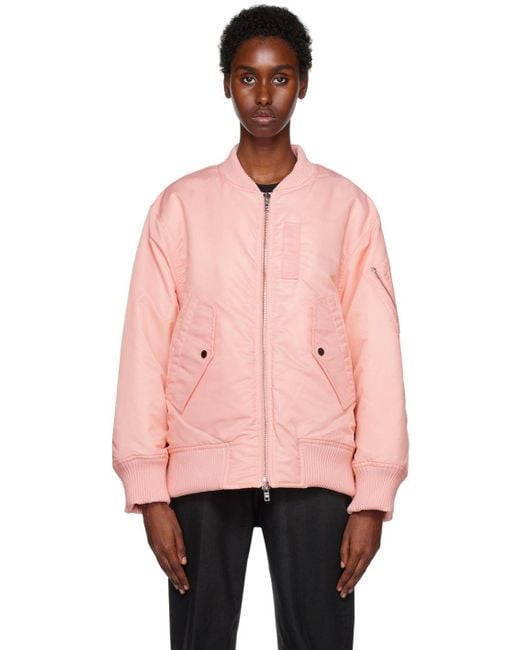 Stand Studio Pink Jumbo Bomber | Lyst