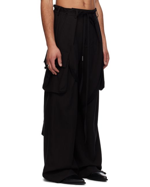メンズ Ann Demeulemeester ブラック Iben カーゴパンツ Black