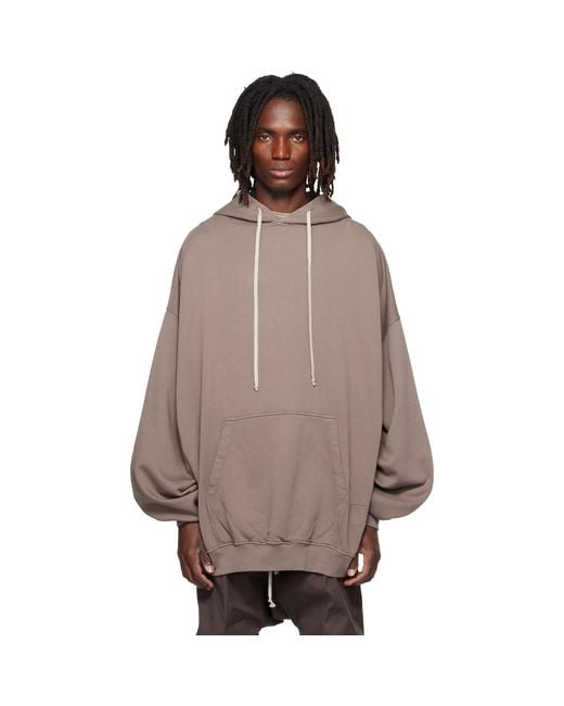 Rick Owens Brown Tower Hun Hoodie for men