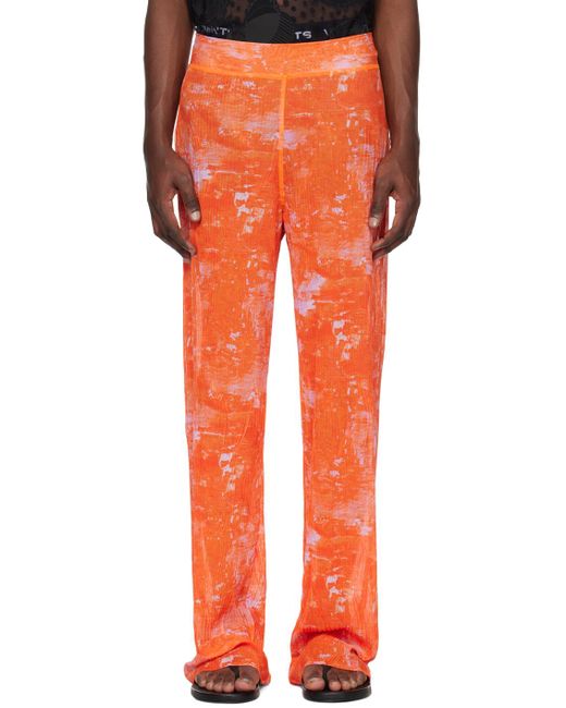 Henrik Vibskov Orange Sway Trousers for men