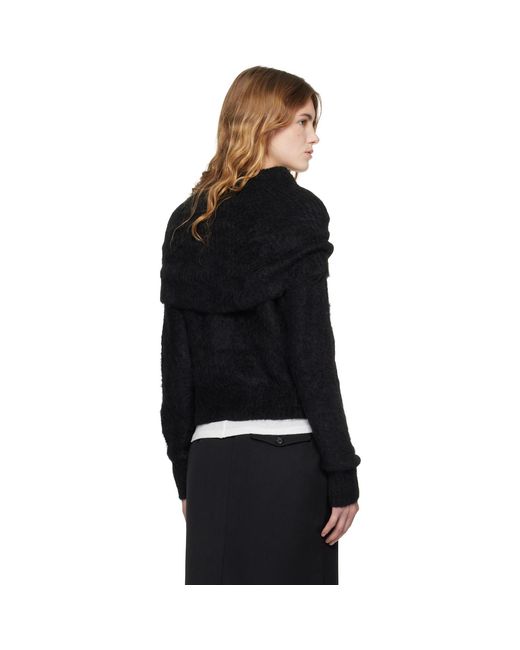 Totême Black Funnel Alpaca-Blend Knit Turtleneck
