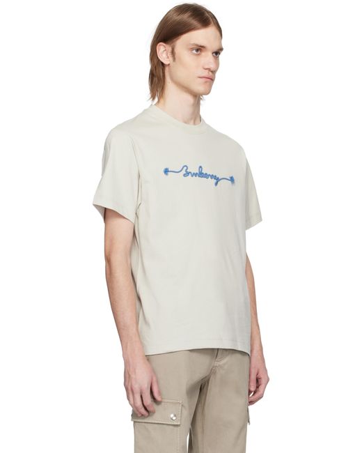 BURBERRY バーバリー メンズ Tシャツ サンドベージュ コットン バーバリー BURBERRY Tシャツ カットソー 半袖カットソー