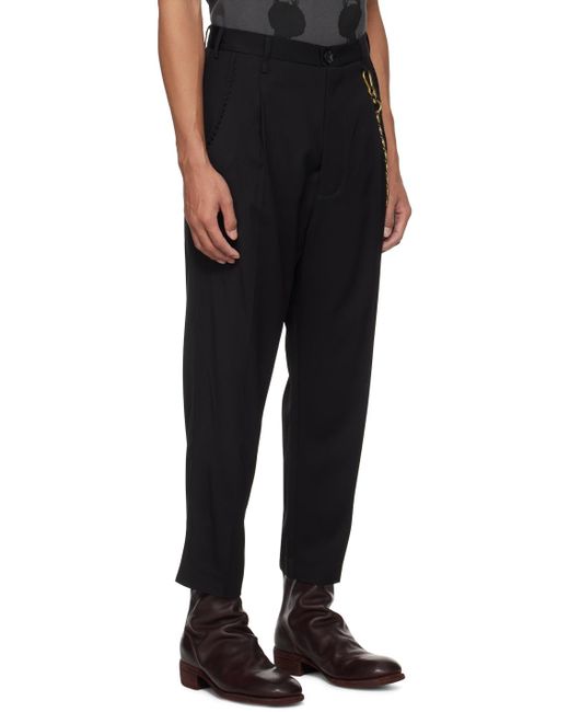 Song For The Mute Black Pleated Trousers for men