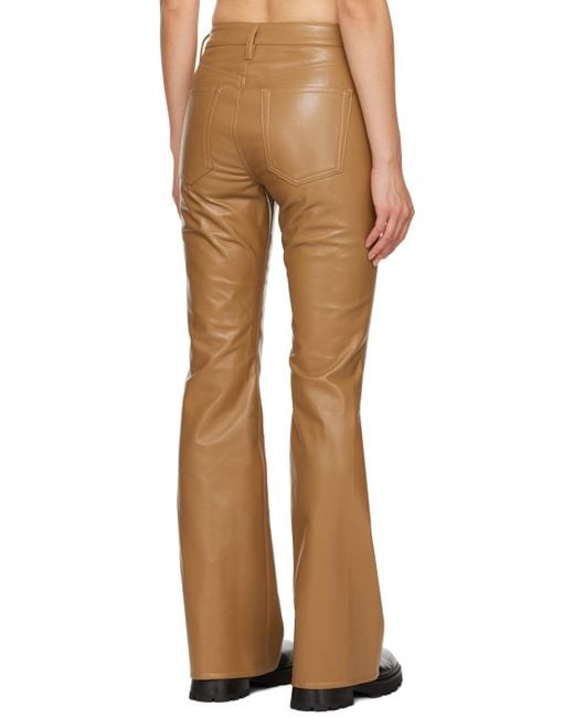 Citizens of Humanity Natural Tan Lilah Leather Pants