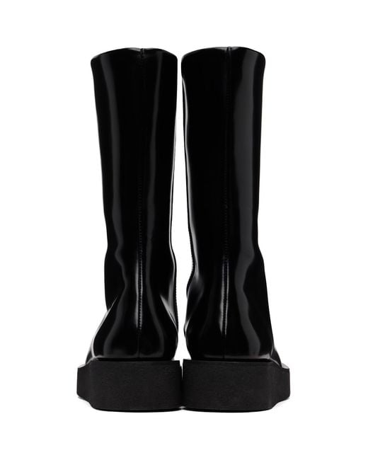 Ernest W. Baker Black Zipp Boots for men