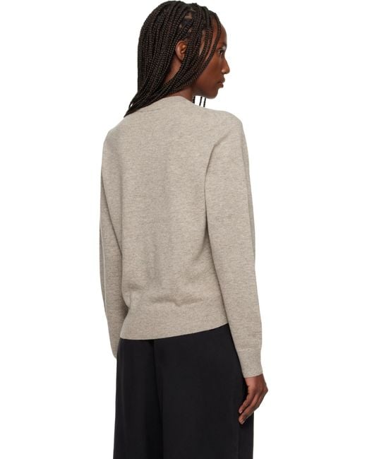 Pull Taupe À Col Ras Du Cou Acne en coloris Black