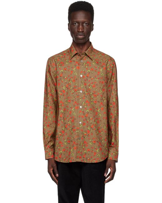 Paul Smith Black Brown Hazy Floral Shirt for men