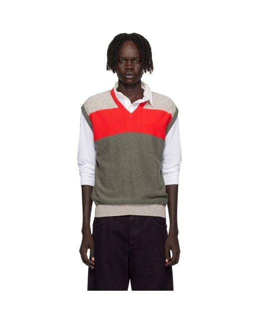 Eckhaus Latta Red Taupe & Racer Vest for men