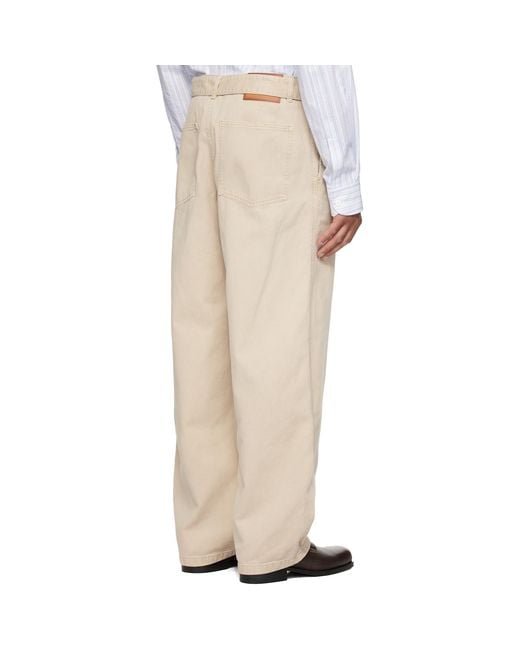 Wooyoungmi Natural Belted Jeans for men
