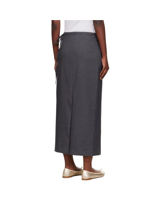 DUNST Black Wrap Maxi Skirt