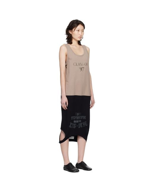MM6 by Maison Margiela Black Taupe Multi Wear Midi Dress