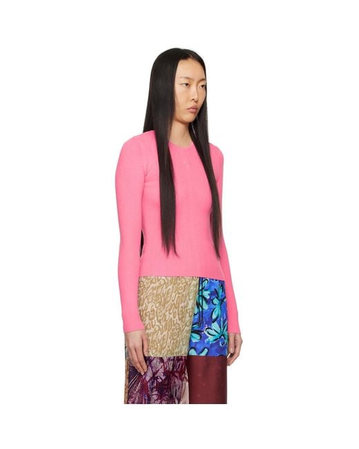 MARINE SERRE Pink Core Sweater