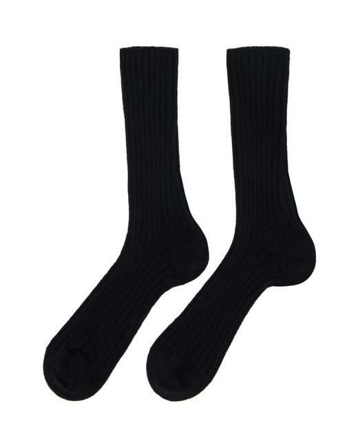 The Row Black Calf Socks