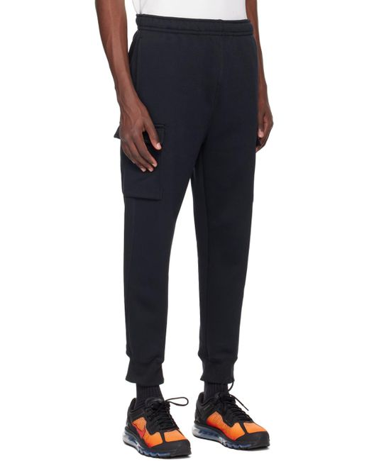 Nike Blue Embroidered Cargo Pants for men