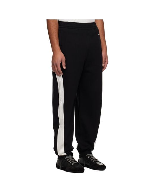 Givenchy Black Open Seam Contrast Sweatpants for men