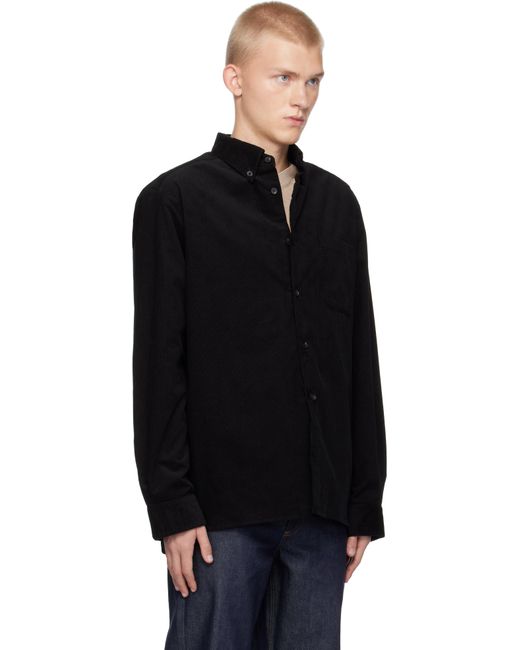 メンズ A.P.C. Mateo ロゴ シャツ Black