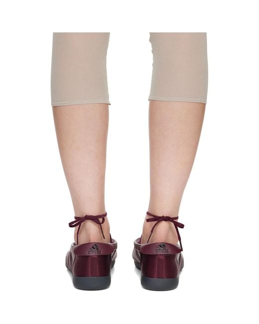 Adidas Originals Brown Burgundy Taekwondo Mei Ballerina Flats