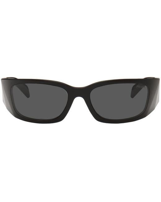 Prada Black Wraparound Sunglasses for men