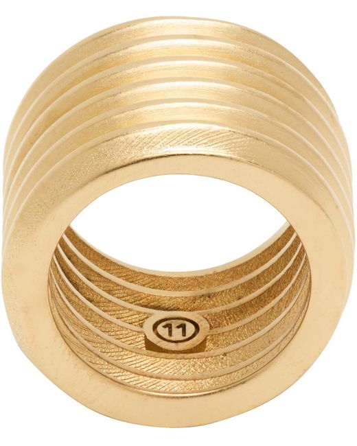 Maison Margiela Metallic Gold Bolt & Nut Ring