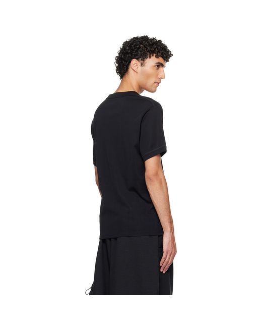 Y-3 Black Slim Short Sleeve T-shirt for men