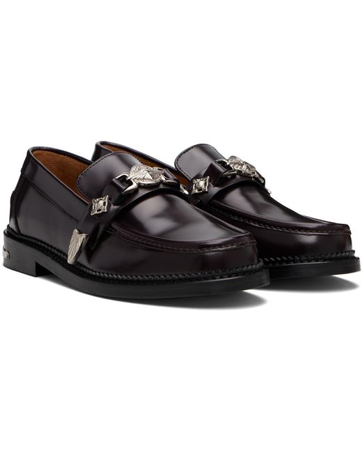 Toga Virilis Black Ssense Exclusive Metal Loafers for men