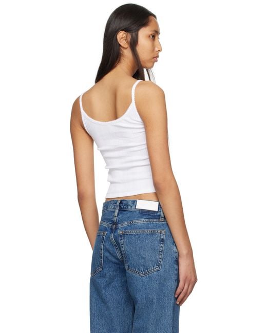 Re/done Blue Hanes Edition Varigated Jolie Camisole