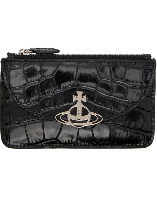 Vivienne Westwood Black Half Moon Card Holder for men