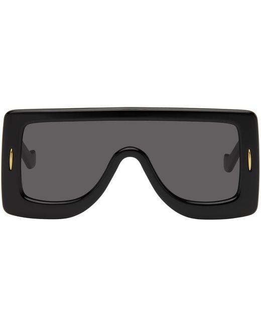Loewe Black Anagram Flat-brow Sunglasses