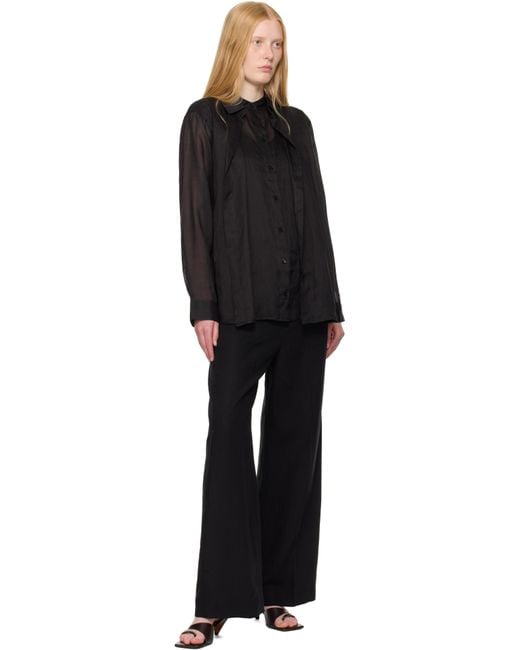 Totême  Black Double Collar Shirt