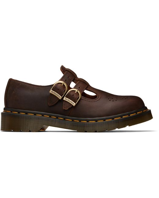 Dr. Martens Black 8065 Crazy Horse Leather Mary Jane Loafers