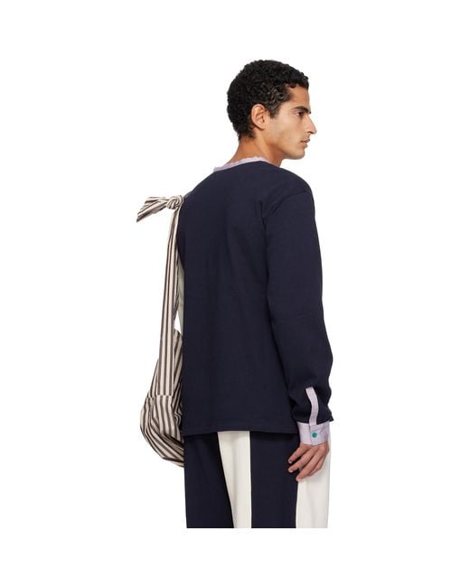 SC103 Blue Ssense Exclusive & Off- Guardian Henley for men