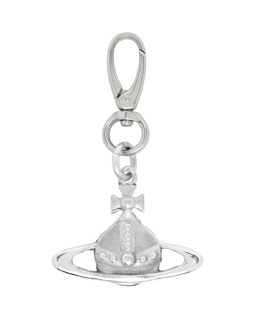 Vivienne Westwood White Orb Keychain for men