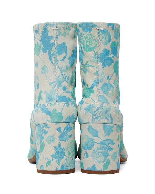 Maison Margiela Blue Tabi Ankle Boots